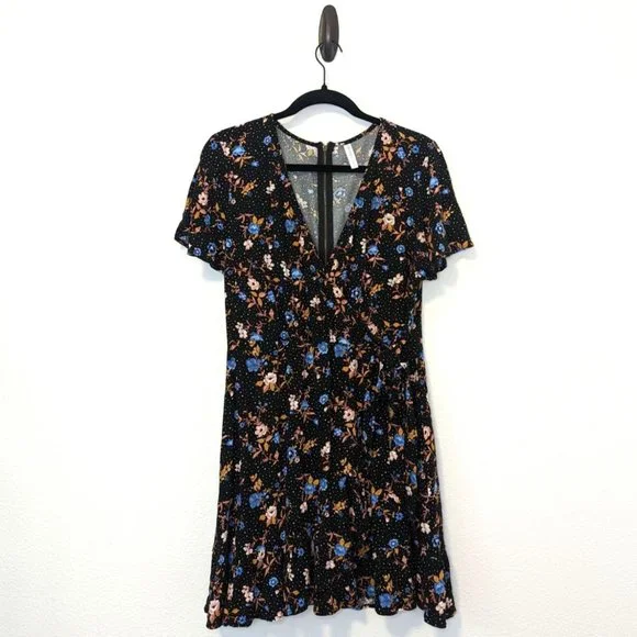 Xhilaration Dresses Xhilaration Womens Black Floral Short